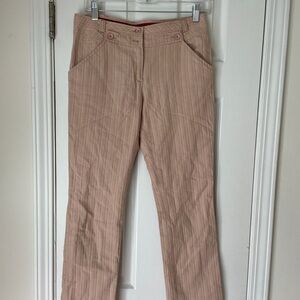Vintage D&G Beige and Red Striped Capri Pants